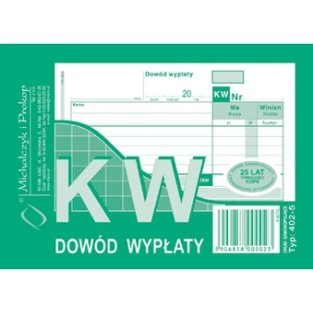 KW dowód wypłaty A6 402-5
